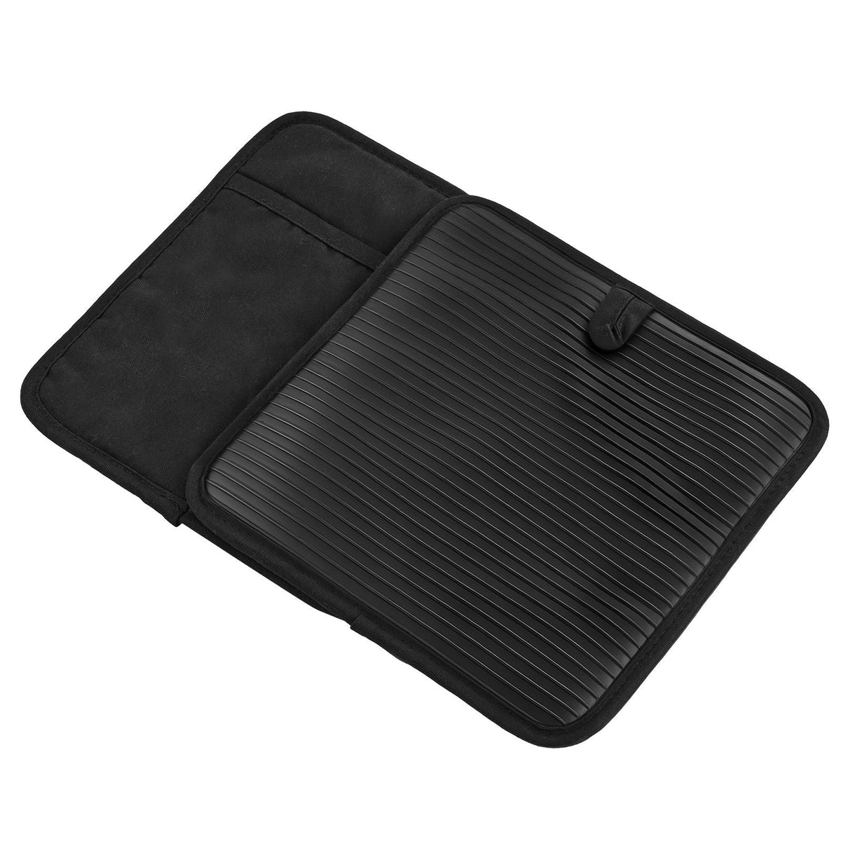 Pot Holders, Heat Resistant to 500 Fahrenheit with Ribbed Soft Anti-Slip Silicone Strips, 100% Cotton 9.06 x 8.98 inch Hot Pads with 2 No-Marks Hooks, Washable Pot Trivets for Barbeque, 2 Pack