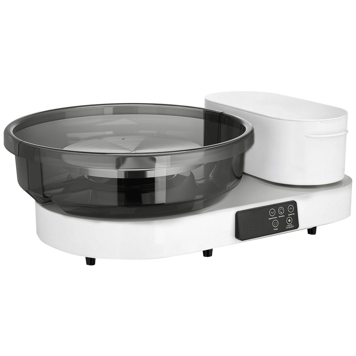 Pottery Wheel for Adults, 14" and 11" Turntables, 450W Electric Table Top Pottery Wheel with Foot Pedal, 30-300 RPM Adjustable Speed, Aluminum Body, for Beginners, DIY Clay Art Craft, White