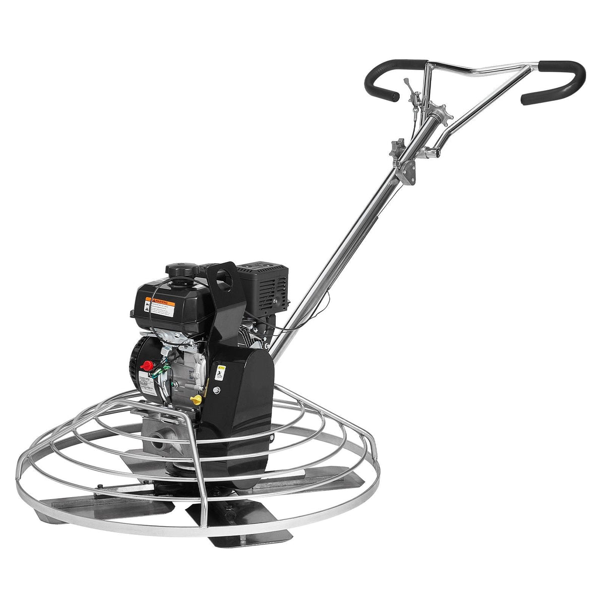 Power Trowel, 38' Walk-Behind Cement Trowel with Float Pan, 6HP Gas-Powered Smooth Concrete Surface Finisher, Heavy Duty Commercial Screed Concrete Cement with Finishing Blade, Orange