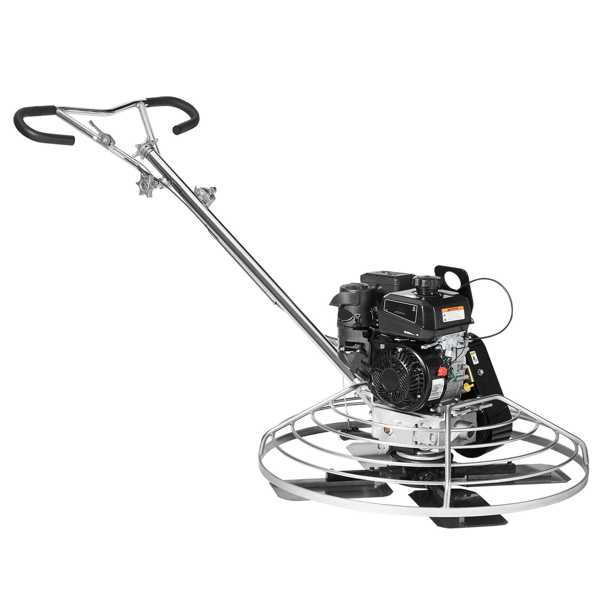 Power Trowel, 38' Walk-Behind Cement Trowel with Float Pan, 6HP Gas-Powered Smooth Concrete Surface Finisher, Heavy Duty Commercial Screed Concrete Cement with Finishing Blade, Orange