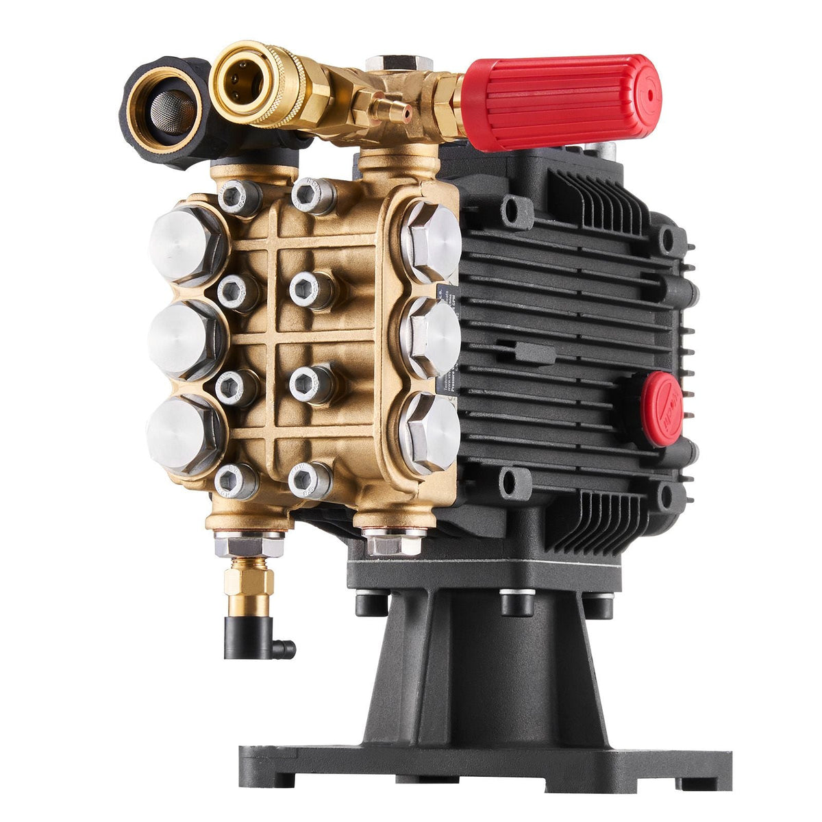 Pressure Washer Pump, 1" Shaft Horizontal Triplex Plunger, 4300 PSI, 4.4GPM, Replacement Power Washer Pumps Kit with 5 Nozzles, Compatible with Simpson MorFlex 40224, 40225, 40226, Santoprene
