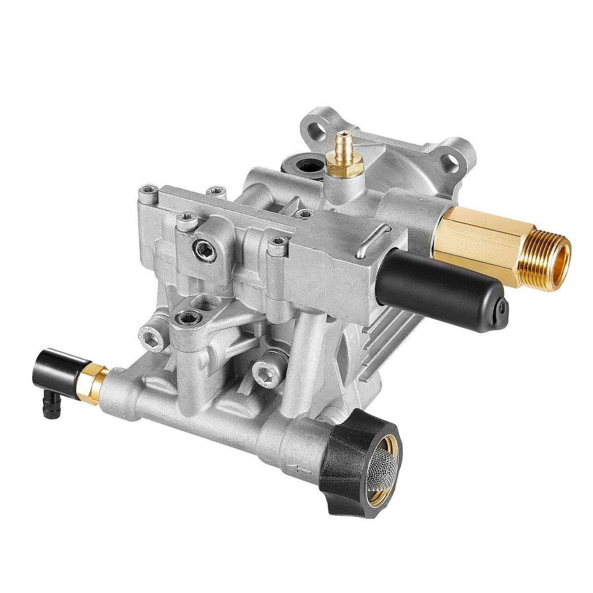 Pressure Washer Pump, 3/4" Shaft Horizontal, 3100 PSI, 2.35 GPM, Replacement Power Washer Pumps Kit with Hardware and Siphon Tube, Compatible with Simpson, Honda, Troy-Bilt, Generac and Delta