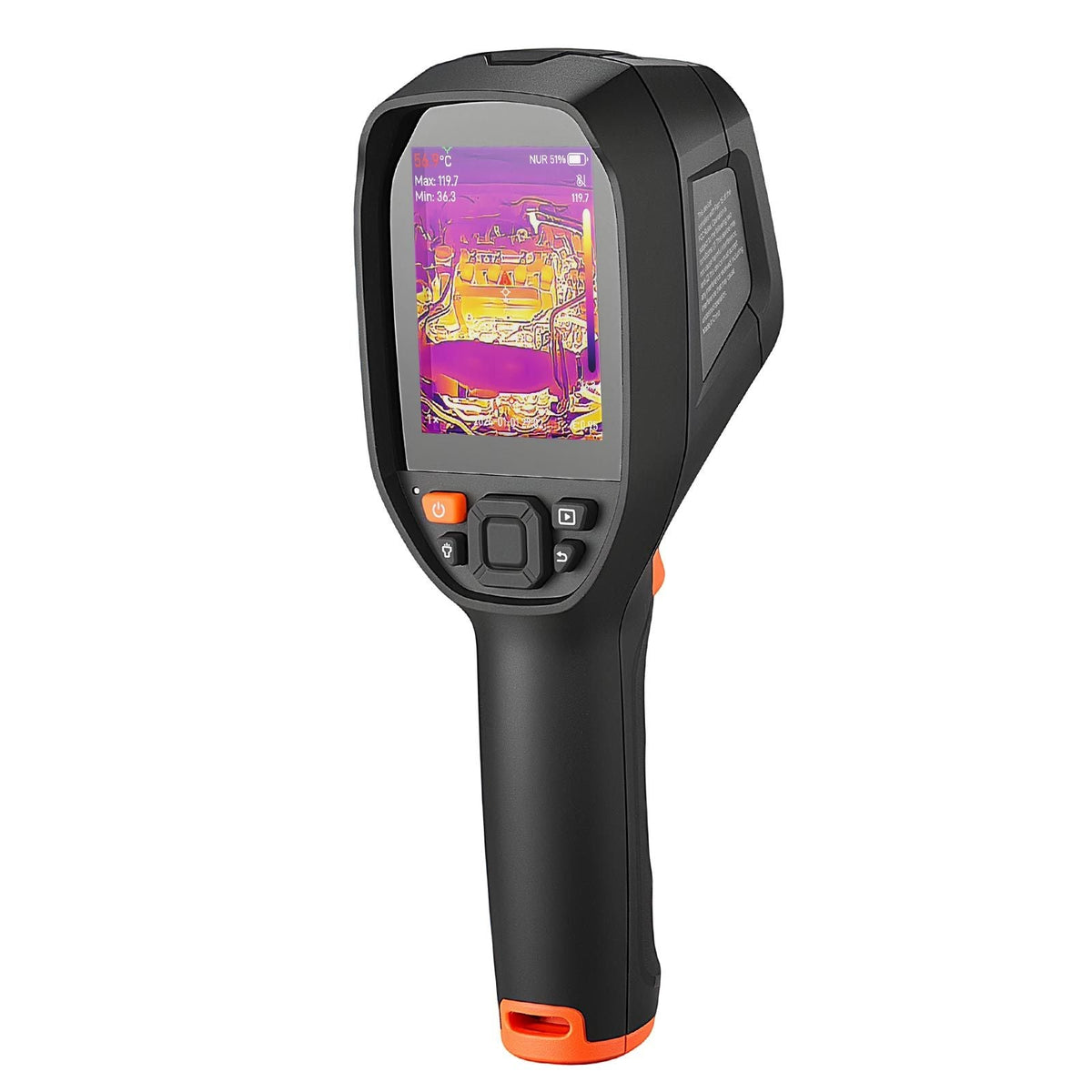 Pro Thermal Imaging Camera, Upgraded 512 x 384 TISR Super Resolution, 3.45" LCD Infrared Thermal Imager with 2MP Visual Camera, 25HZ Refresh Rate, -4°F - 1022°F, 4 Image Modes & 7 Color Palettes
