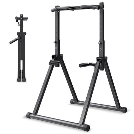 Pull Up Bar, 330LBS Capacity Portable Pullup Bar Station, Pullup Bars Free Standing with Triangular Structure & Heavy-Duty Steel Tube, 9 Level Height Adjustment Gravity Fitness for Arms, Back