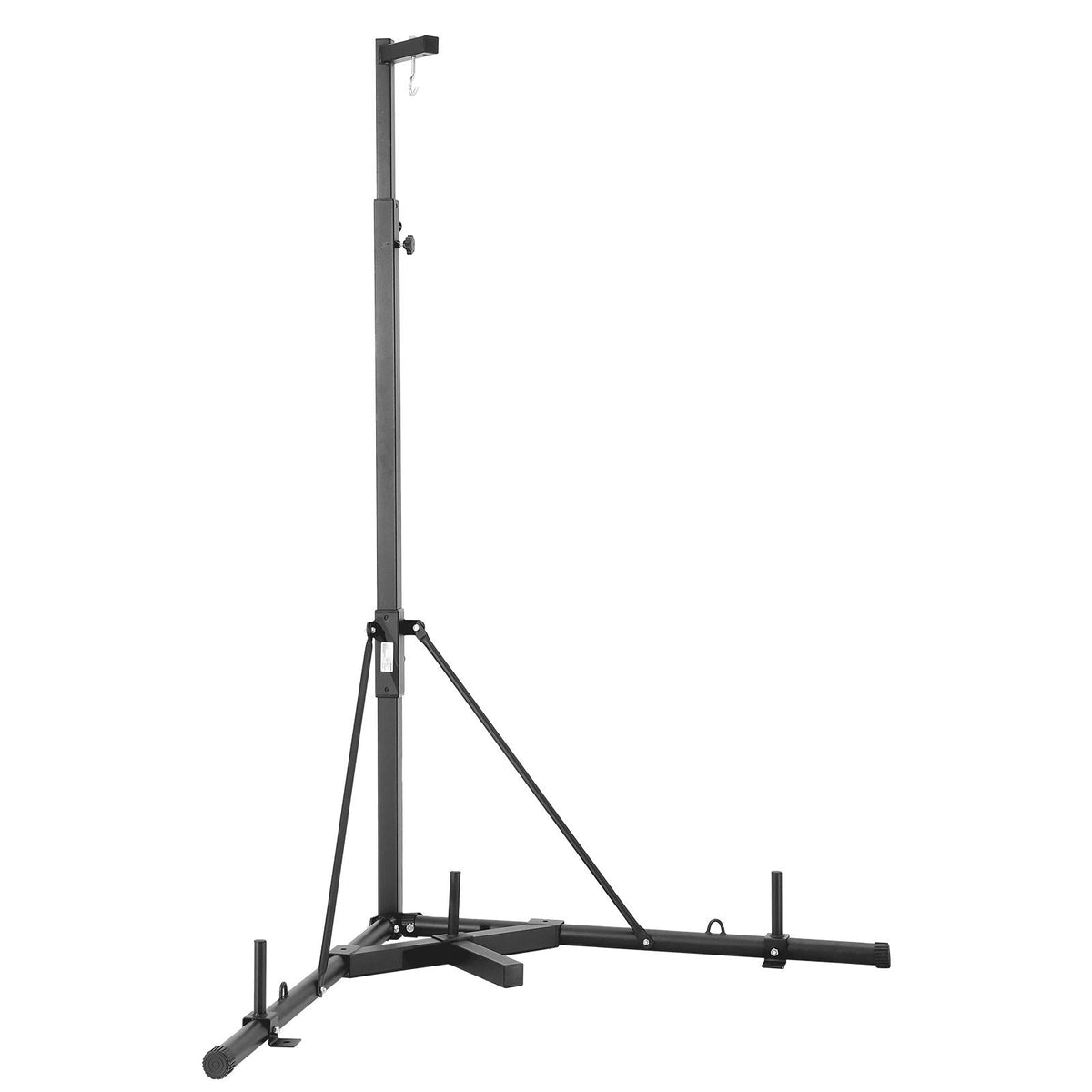 Punching Bag Stand, Steel Heavy Duty Workout Training Equipment, Adjustable Height Boxing Punching Stand with Weighted Base, Holds Up to 140 lbs, Freestanding Sandbag Rack for Home Gym Fitness