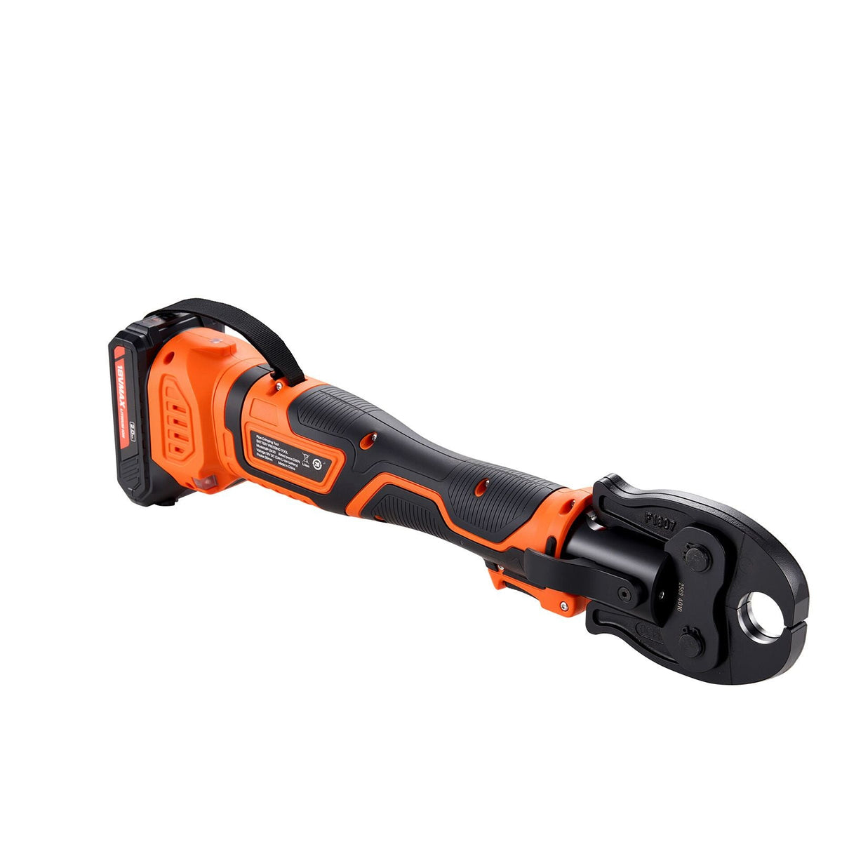 PureFlow Press Tool, 18V Electric Pipe Crimping Tool for 1/2", 3/4", 1" PEX Pipe Stainless Steel Rings, PEX Press Tool Kit with 3 VPF Jaws, 2pcs 2AH Batteries, Fast Charger & Carrying Case