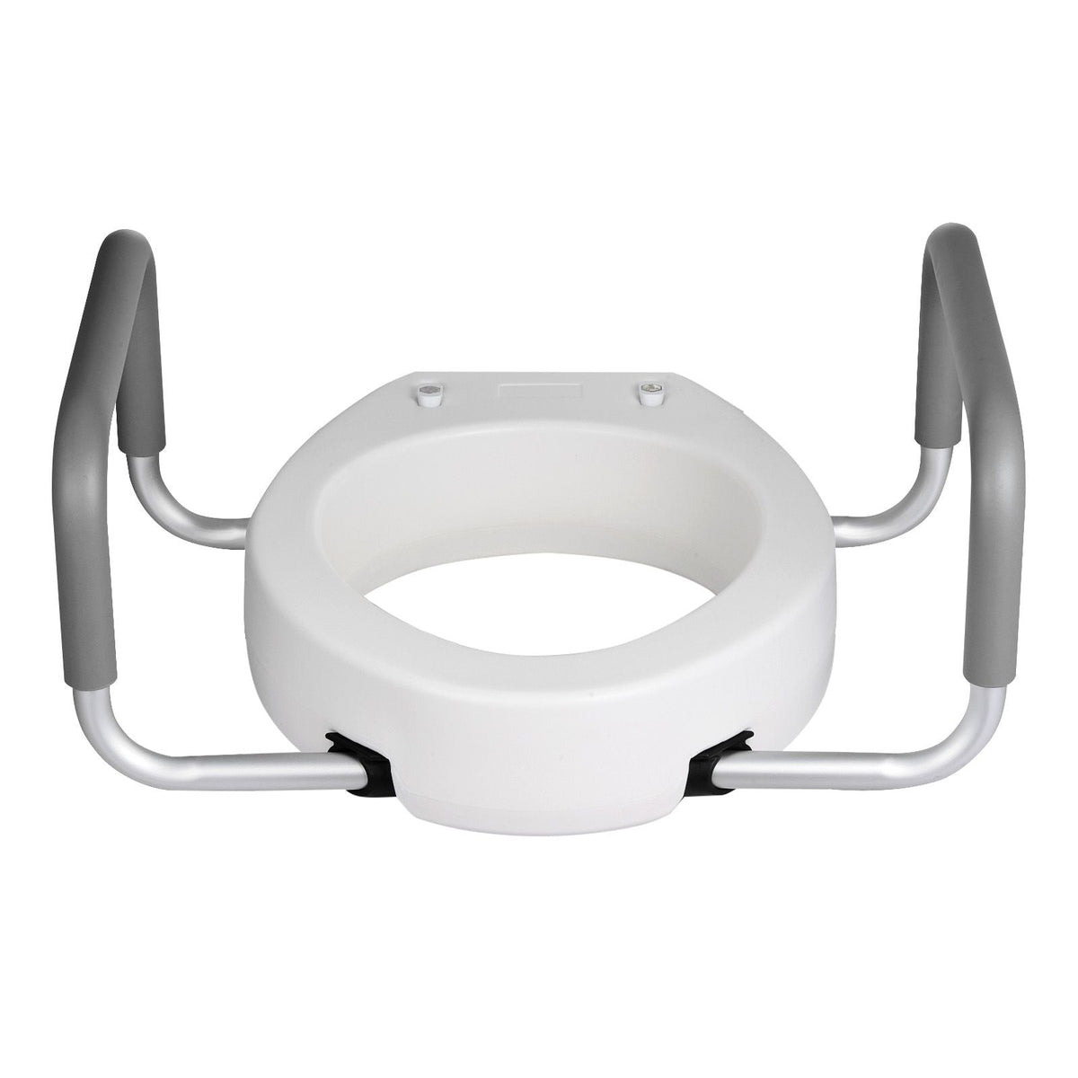 Raised Toilet Seat with Arms, 300 lbs Load Capacity, 3.5-Inch Lift Height, Widened Commode Elevated Toilet Seat Riser with Padded Handles for Seniors, Elderly, Handicap, Disabled, and Adults