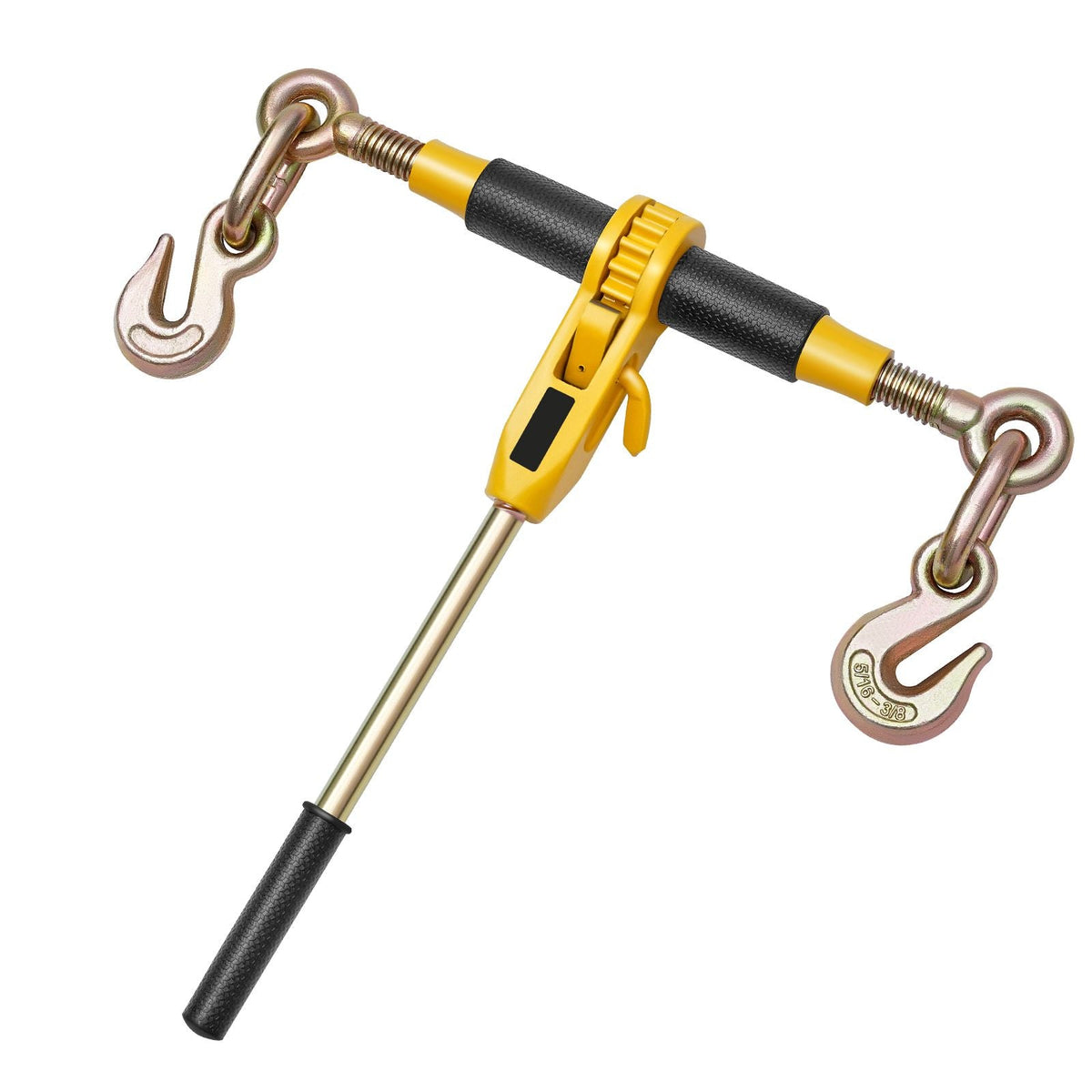 Ratchet Chain Binder, 5/16 in x 14 ft G80 Chains, 8000 lbs Working Load of Ratchet Load Binder, Chains and Binders Set, Tie Down Hauling Chain Binders for Hauling, Towing, Logging (4 Sets)