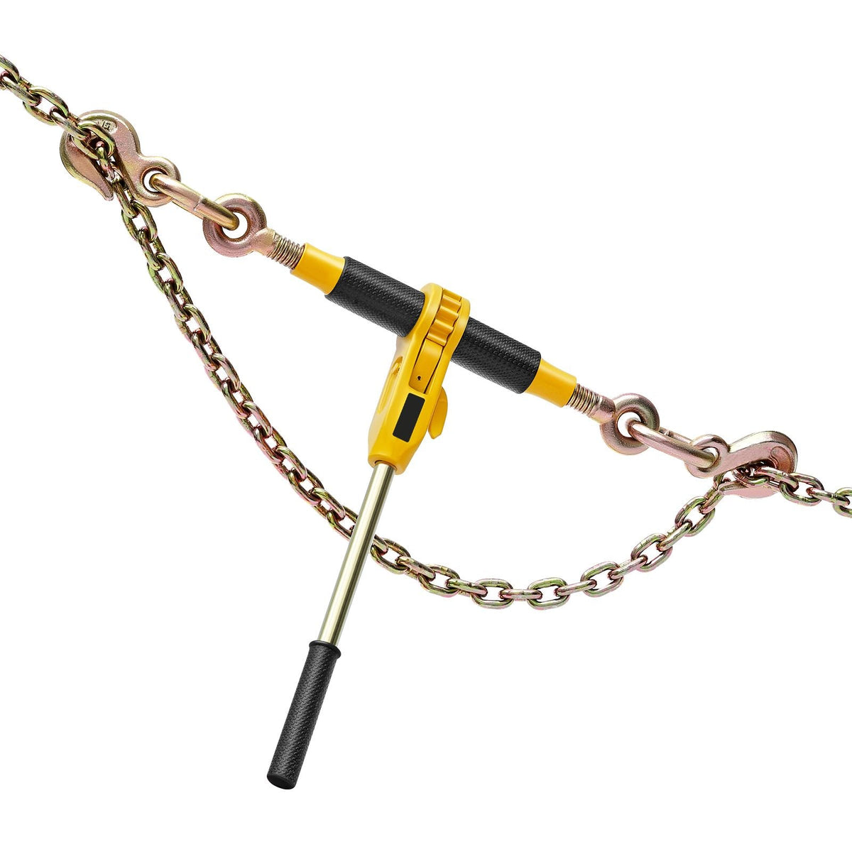 Ratchet Chain Binder, 5/16 in x 14 ft G80 Chains, 8000 lbs Working Load of Ratchet Load Binder, Chains and Binders Set, Tie Down Hauling Chain Binders for Hauling, Towing, Logging (4 Sets)