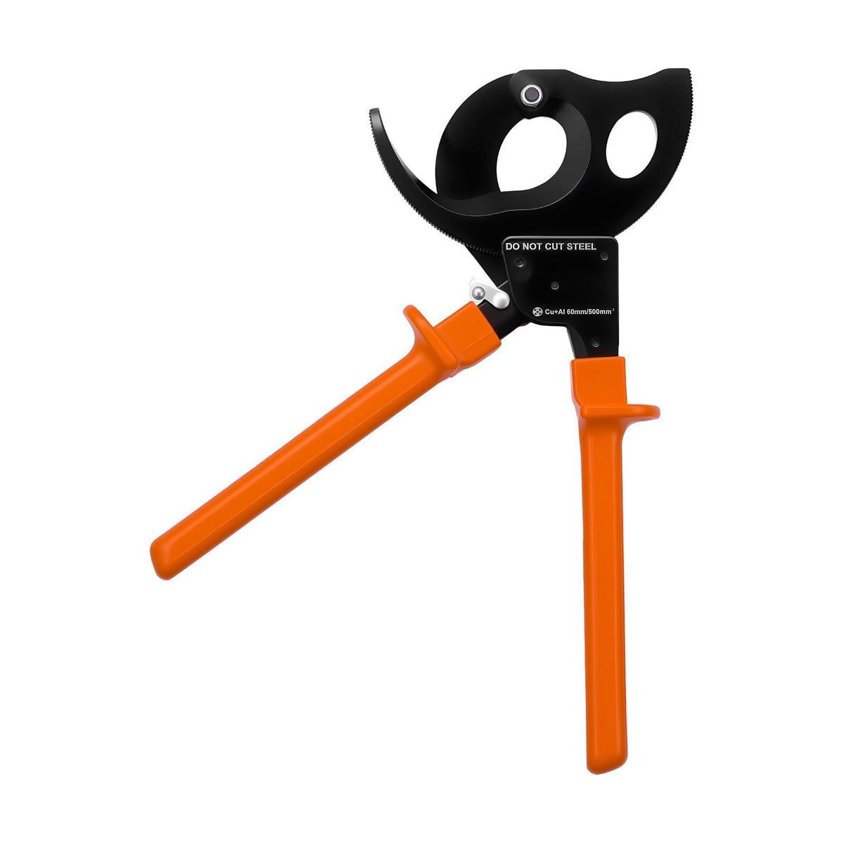 Ratcheting Cable Cutter, Spring Steel Blades with PVC-Coated Handles, Quick-Release Button, Heavy Duty Ratchet Cable Wire Cutter for Cutting Copper & Aluminum Cables Up to 1000 MCM / 500 mm²