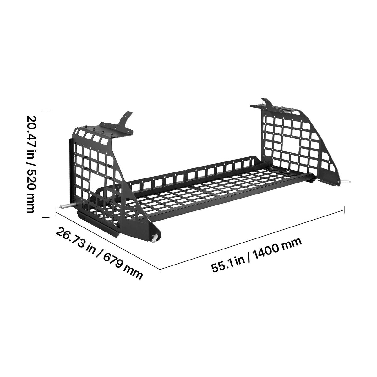Rear Trunk Cargo Rack, for 2010-2024 Toyota 4Runner, 220 lbs Capacity, Aluminum Alloy Basket Tray Interior Storage Luggage Carrier, Adjustable Height Shelf Stand Organizer for Camping Trip Gear