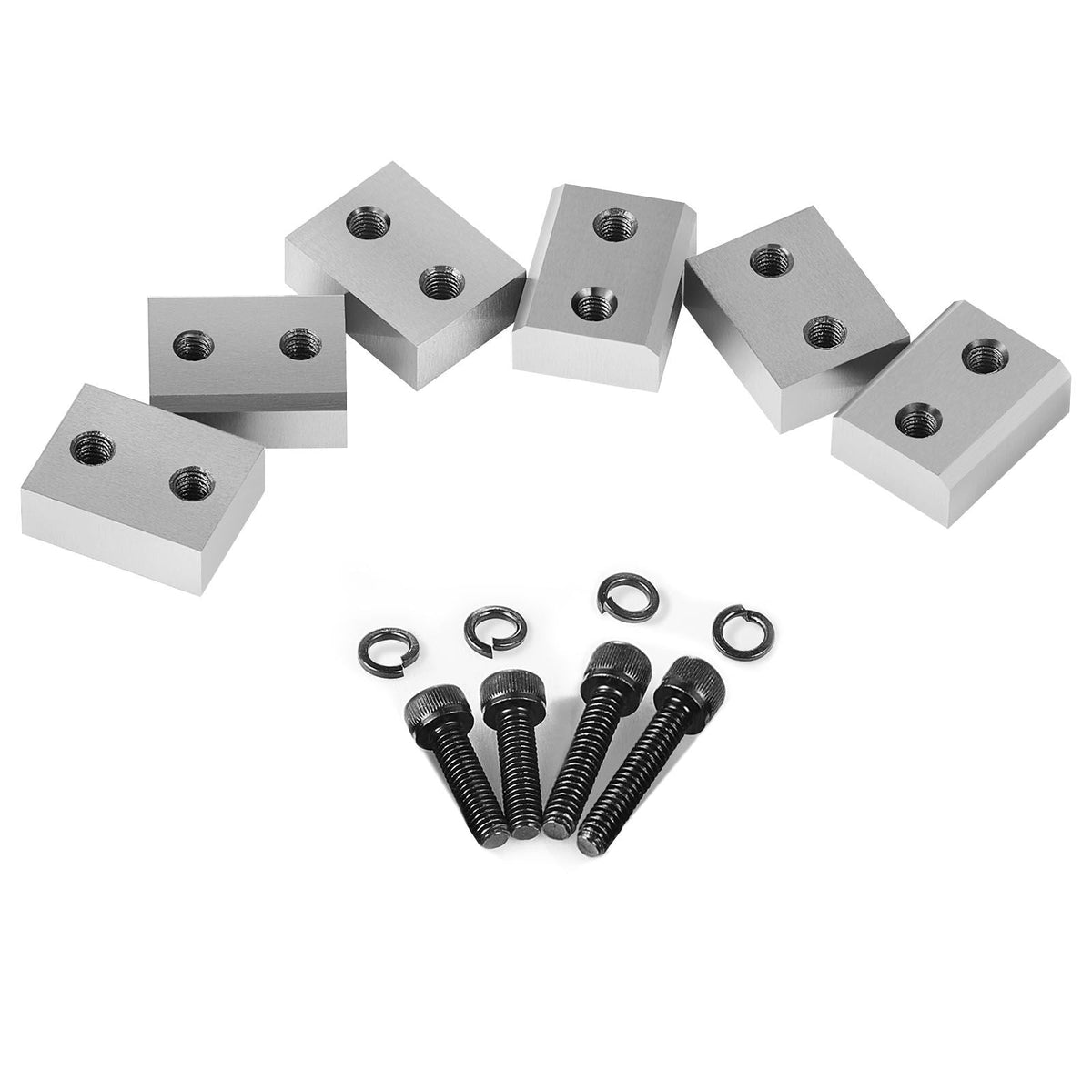 Rebar Cutter Blades, 6 Pcs Replacement Jaw Blades for 1-1/8 Inch 28mm #9 Electric Rebar Cutter, Double-sided, CR12MOV High-Hardness Steel, Fast Efficient with Screws and Spring Washer