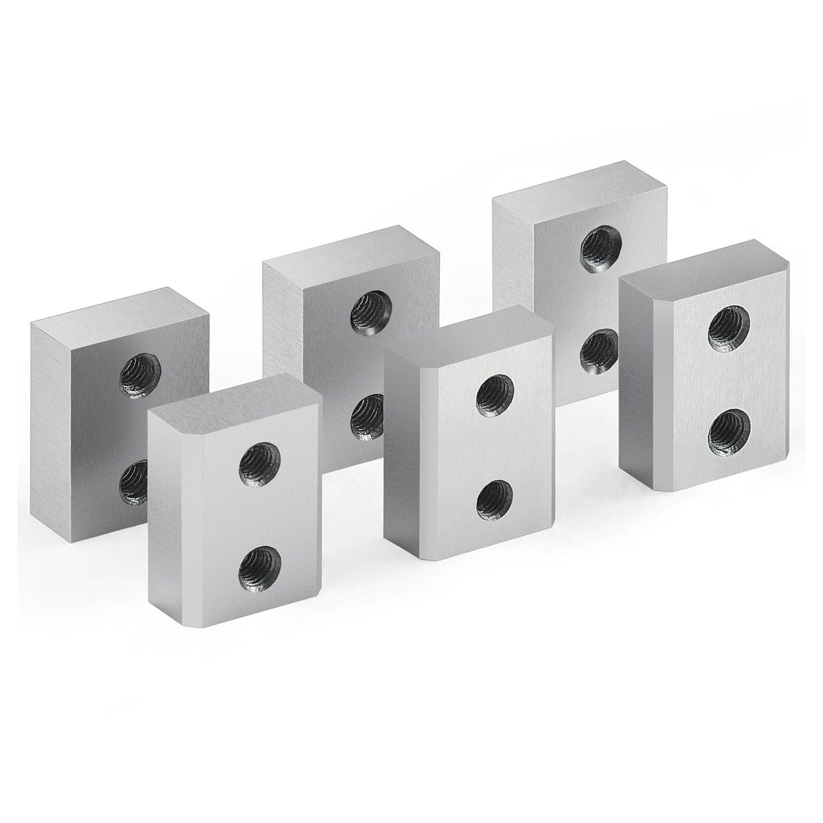 Rebar Cutter Blades, 6 Pcs Replacement Jaw Blades for 3/4Inch 20mm #6 Electric Rebar Cutter, Double-sided, CR12MOV High-Hardness Steel, Fast Efficient with Screws and Spring Washer, Silver