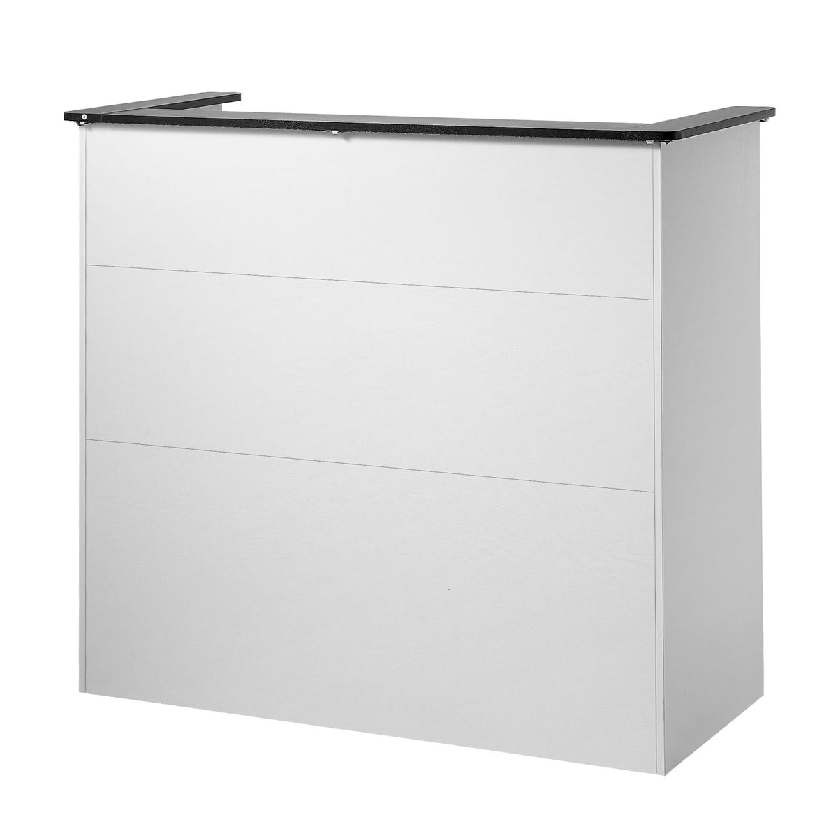 Reception Desk, 50 inch Rectangular Front Counter Table, Modern Office Reception Desk with Light Strip, 3 Drawers & Storage Cabinets, Retail Counter Table for Checkout, Lobby, Salon, Office