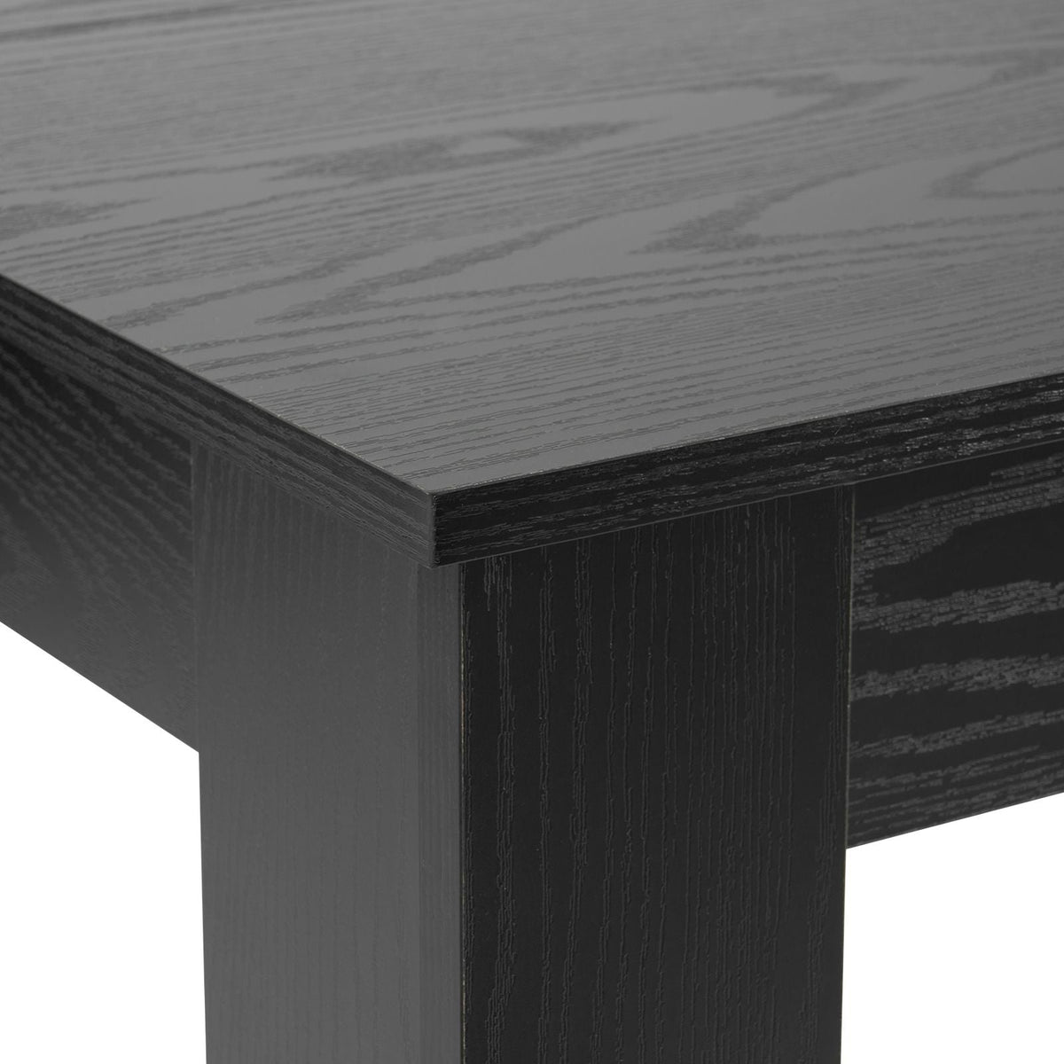Rectangle Dining Table, 63 inch Length Large Wood Tables for 4-6 Person, Modern Dinner Furniture, Conference Desk Supporting for 330LBS, for Home Kitchen Living Room, Black(Only Table)