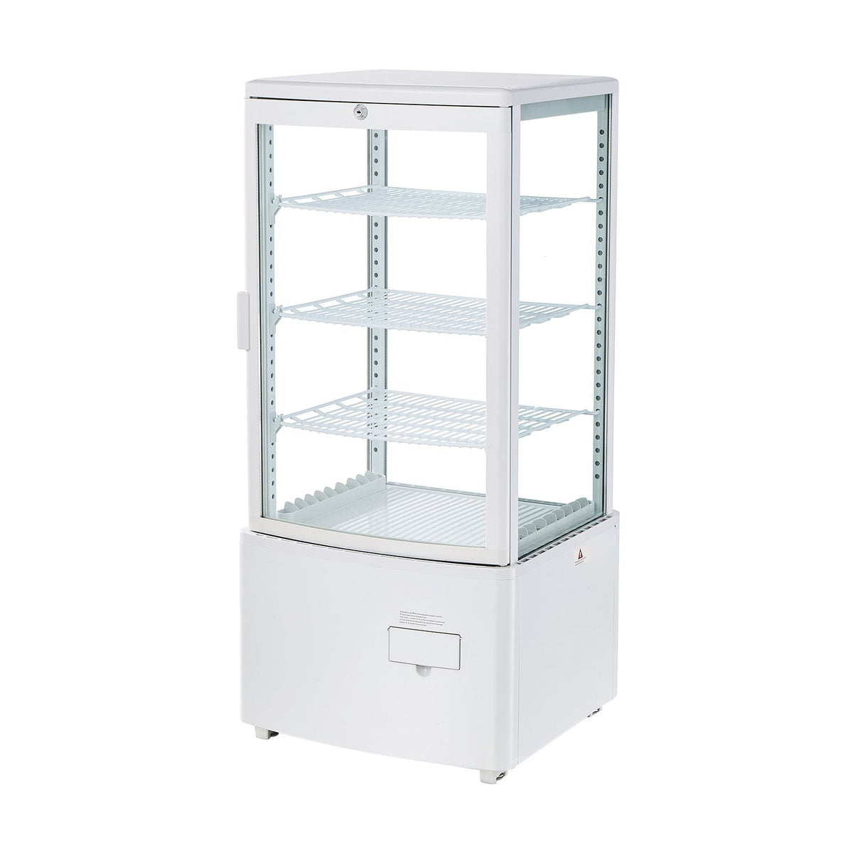 Refrigerated Display Case, 3 Cu.Ft./85L Countertop Pastry Display Case, 3-Tier Commercial Cake Refrigerator with LED Lighting, TURBO Cooling, Frost-Free Air-Cooling, for Bakery, Dessert Shop