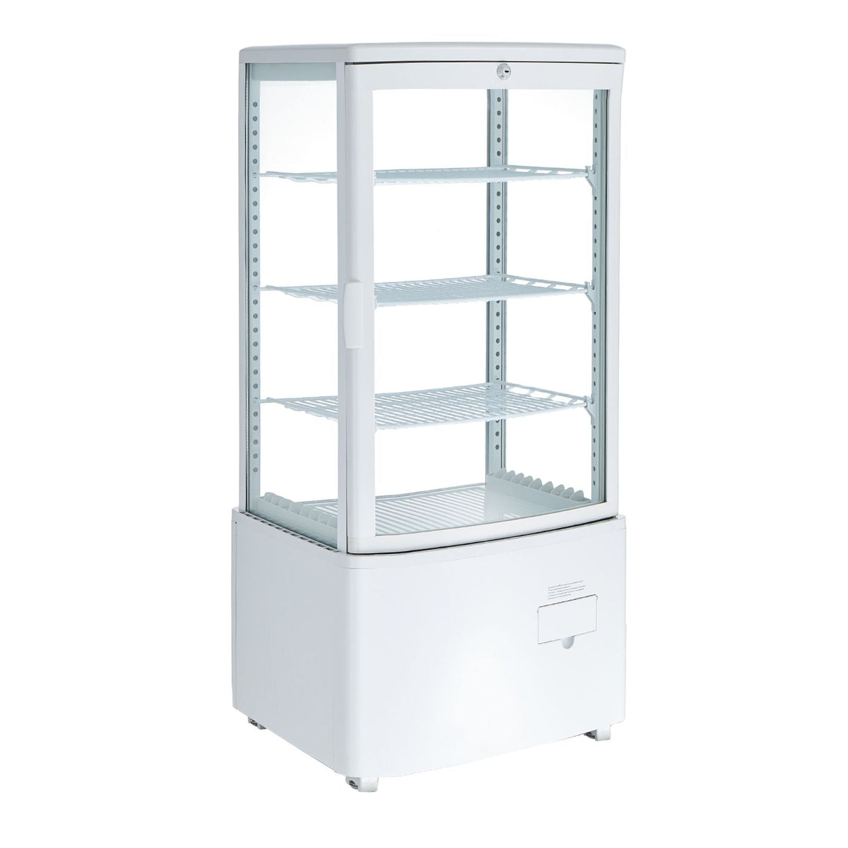 Refrigerated Display Case, 3 Cu.Ft./85L Countertop Pastry Display Case, 3-Tier Commercial Cake Refrigerator with LED Lighting, TURBO Cooling, Frost-Free Air-Cooling, for Bakery, Dessert Shop