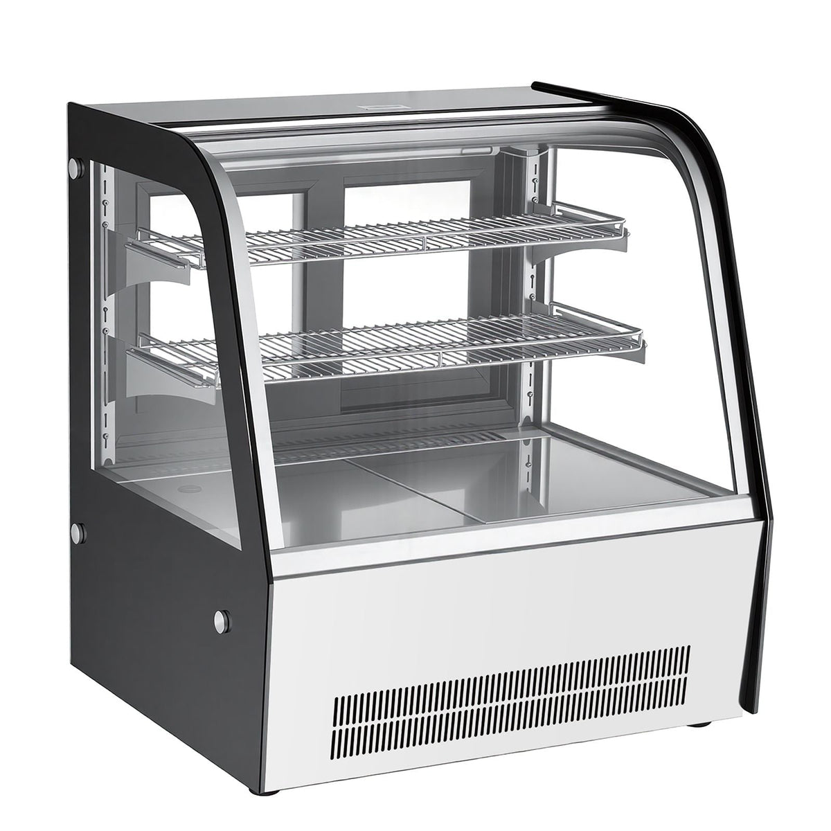 Refrigerated Display Case, 4.2 Cu.Ft./105L Countertop Pastry Display Case, 2-Tier Commercial Cake Refrigerator with LED Lighting, TURBO Cooling, Frost-Free Air-Cooling, for Bakery, Dessert Shop