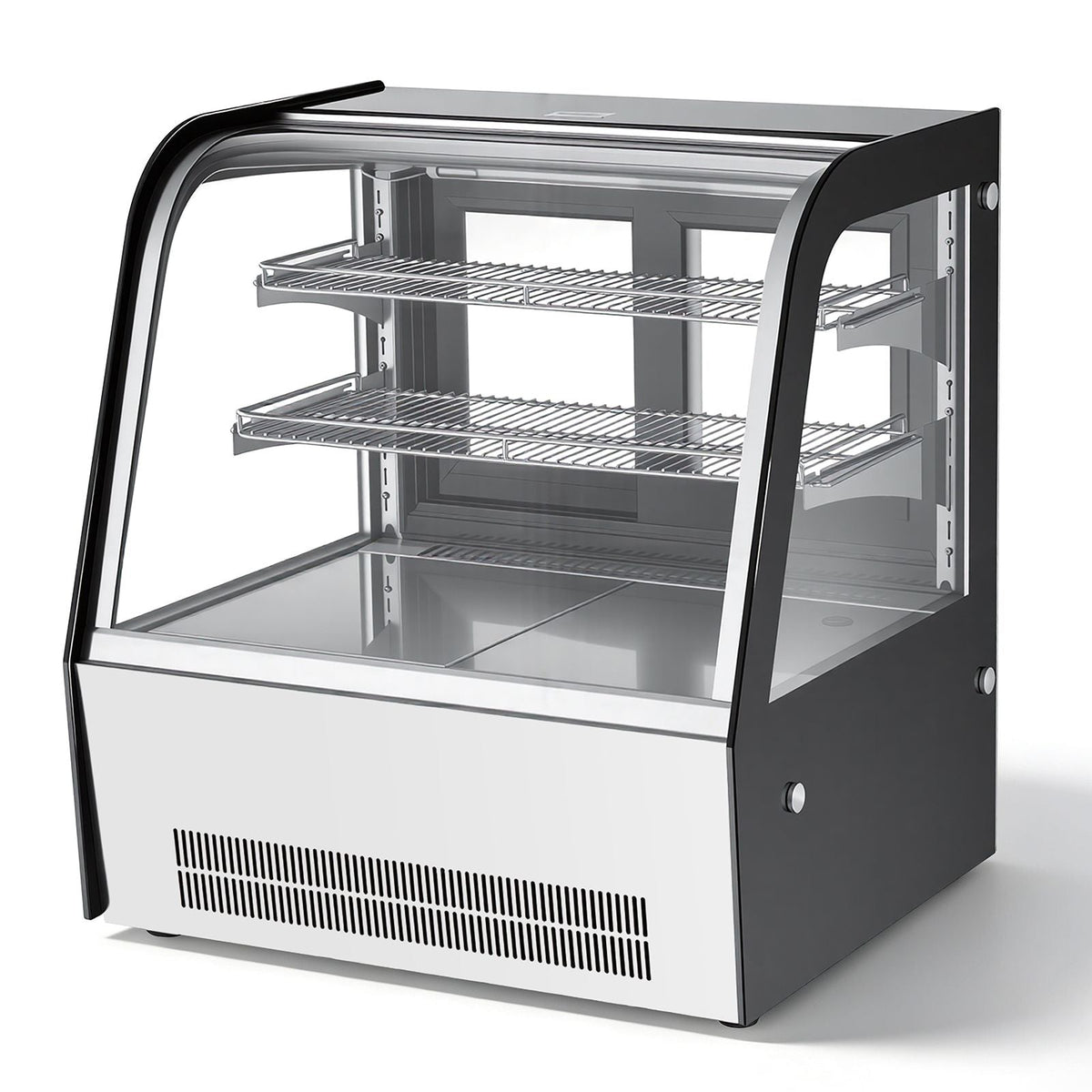 Refrigerated Display Case, 4.2 Cu.Ft./105L Countertop Pastry Display Case, 2-Tier Commercial Cake Refrigerator with LED Lighting, TURBO Cooling, Frost-Free Air-Cooling, for Bakery, Dessert Shop