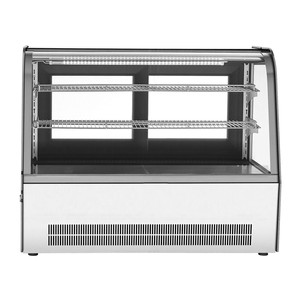 Refrigerated Display Case, 5 Cu.Ft./145L Countertop Pastry Display Case, 2-Tier Commercial Cake Refrigerator with LED Lighting, TURBO Cooling, Frost-Free Air-Cooling, for Bakery, Dessert Shop