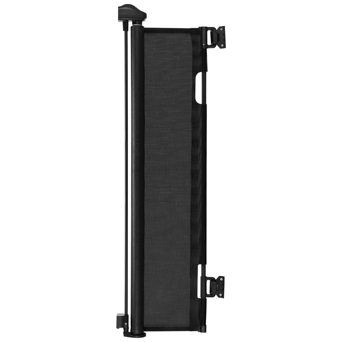 Retractable Baby Gate, Extends to 57 inch Wide, 38.5 inch Tall, with Security Lock, Easy to Use, Walk Through Without Tripping, Mesh Dog Gate for Stairs, Hallways, Indoor/Outdoor, Black