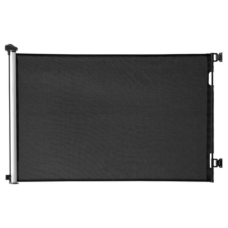 Retractable Baby Gate, Extends to 57 inch Wide, 38.5 inch Tall, with Security Lock, Easy to Use, Walk Through Without Tripping, Mesh Dog Gate for Stairs, Hallways, Indoor/Outdoor, Black