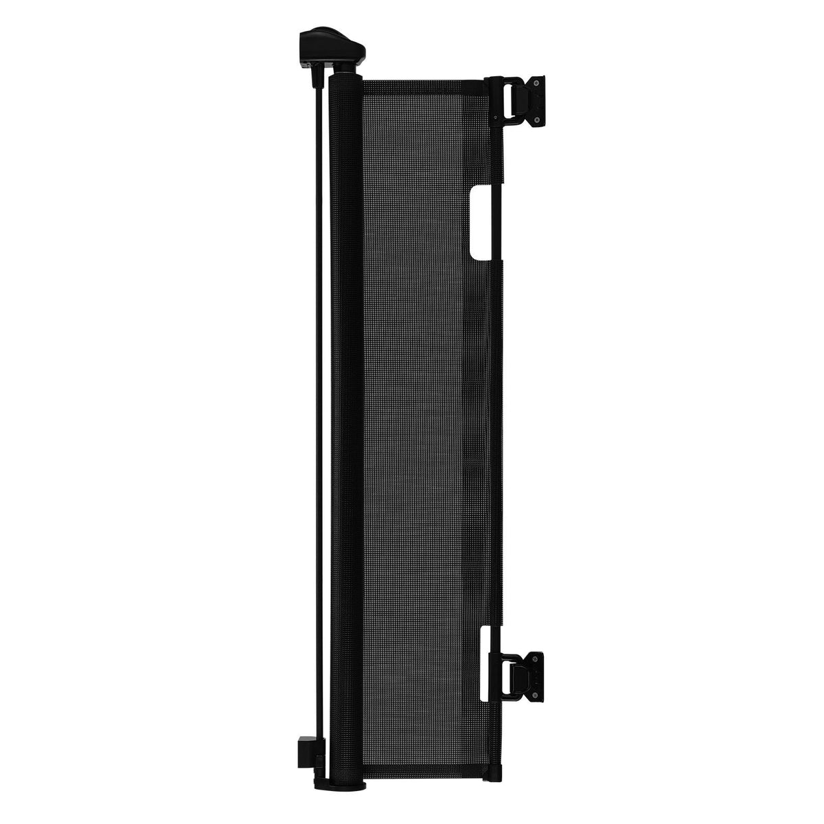 Retractable Baby Gate, Extends to 72.8 inch Wide, 38.5 inch Tall, with Security Lock, Easy to Use, Walk Through Without Tripping, Mesh Dog Gate for Stairs, Hallways, Indoor/Outdoor, Black