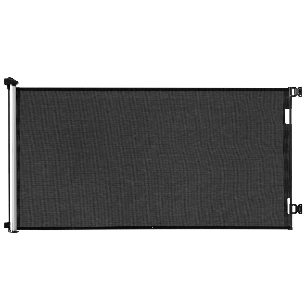 Retractable Baby Gate, Extends to 72.8 inch Wide, 38.5 inch Tall, with Security Lock, Easy to Use, Walk Through Without Tripping, Mesh Dog Gate for Stairs, Hallways, Indoor/Outdoor, Black