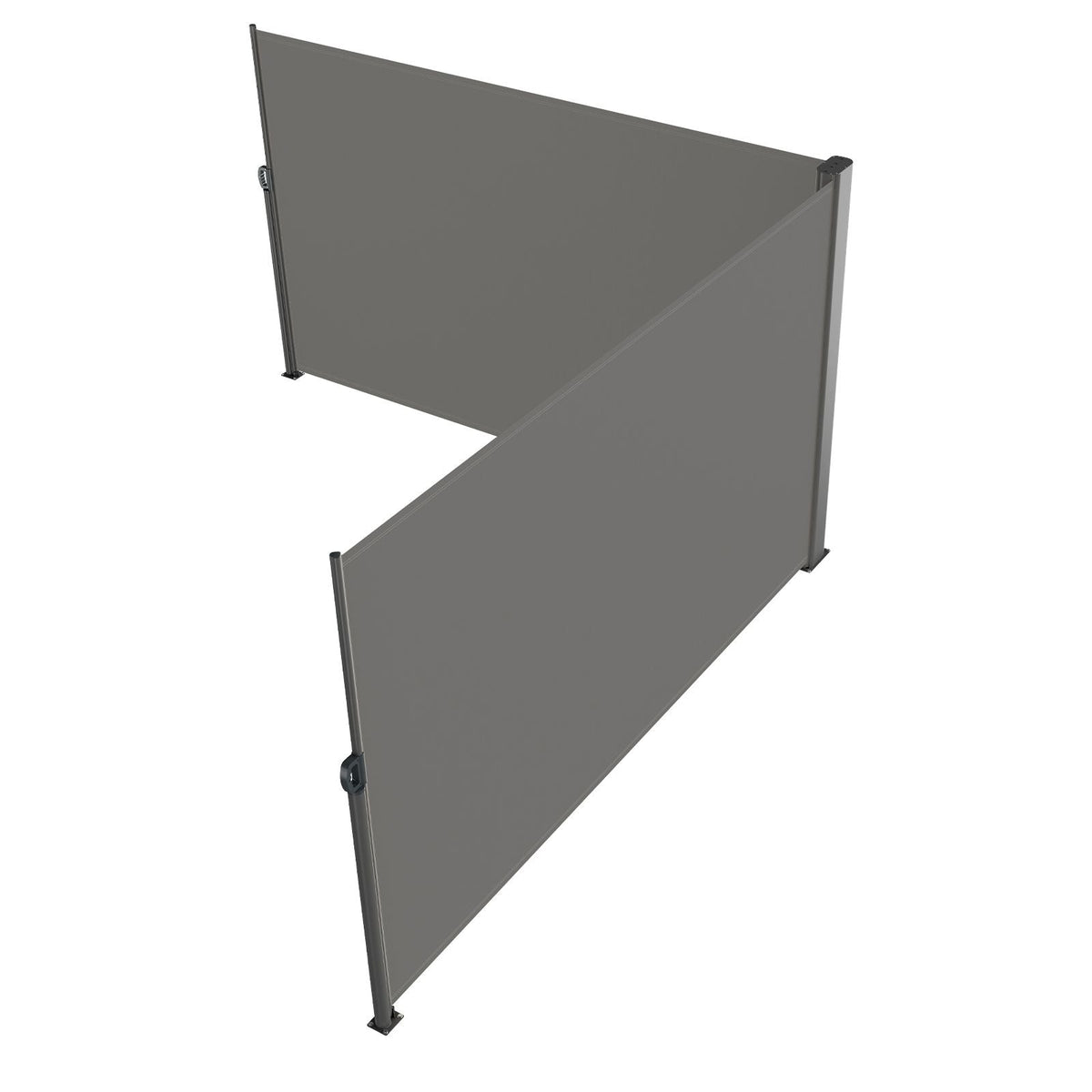 Retractable Side Awning, 71''x 236'' Aluminum Outdoor Privacy Screen, 280g Polyester Water-proof Retractable Patio Screen, UV 30+ Room Divider Wind Screen for Patio, Backyard, Balcony, Gray