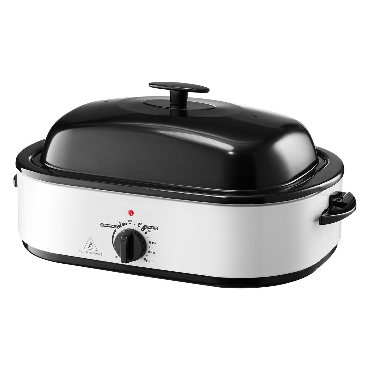Roaster Oven, 18QT Electric Roaster Oven, 150-450 F Adjustable Temp Electric Roasting Pan, Multifunctional Electric Roaster Oven with Self-Basting Lid, Removable Pan and Rack for Holiday