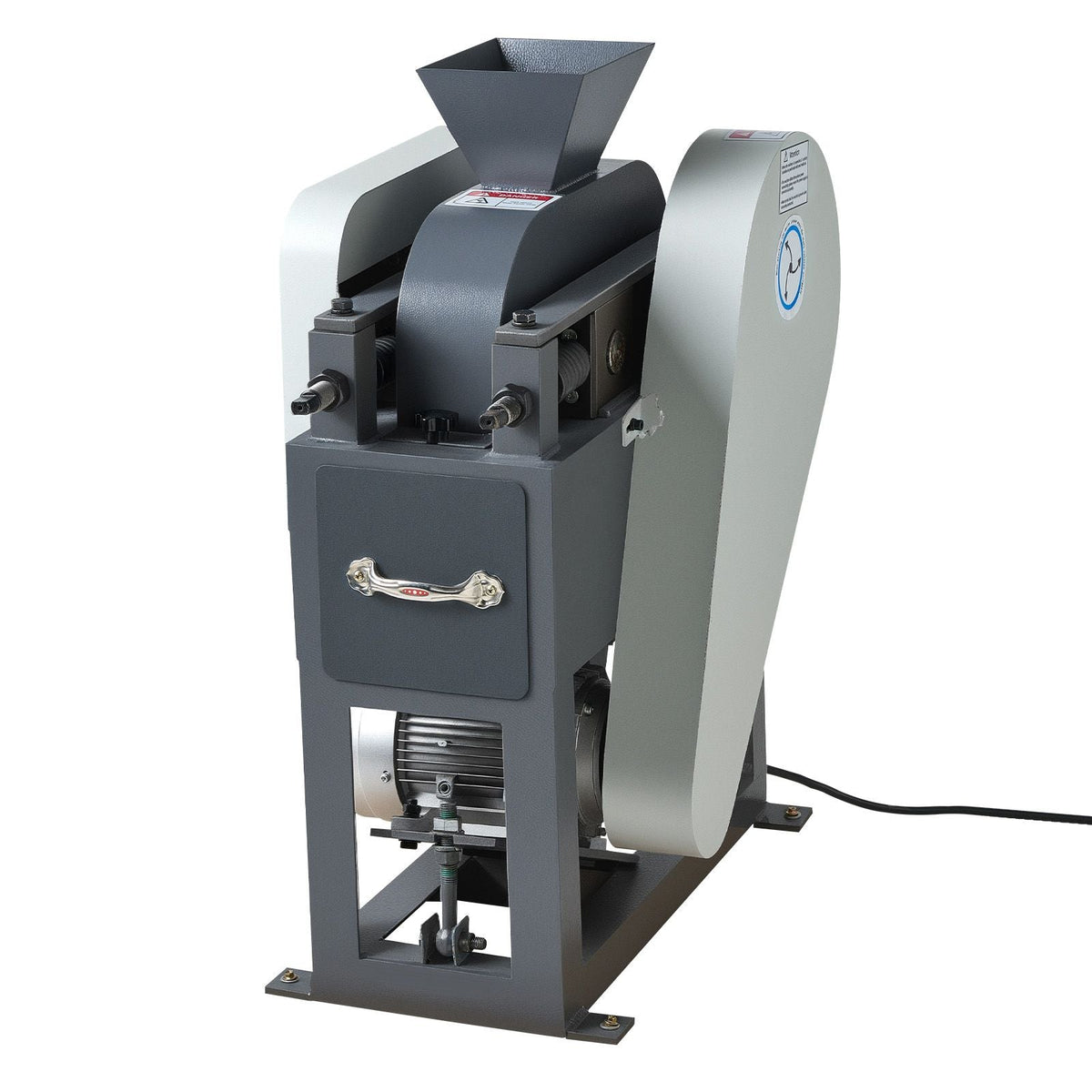 Rock Crusher, 220V Double Roller Crushers, Industrial Shredder with 2.56x0.59 inch Dual Feed Inlets, 1740RPM Speed Stone Grinder Rock Crusher, 1.5KW Electric Shatter Pulverizer, 860kg/h Crushing