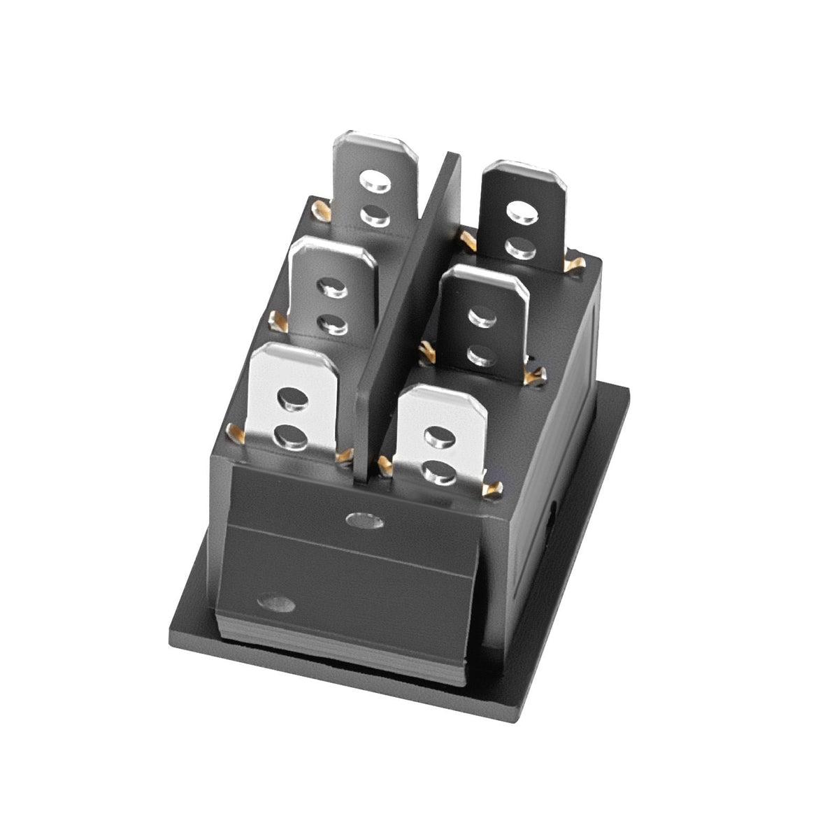 Rocker Switch, 6 Pin Momentary DPDT Rocker Switch, 3-Position (ON)-Off-(ON) Polarity Reversing Switch AC 250V/16A 125V/ 20A for Auto Car Boat Household Appliances