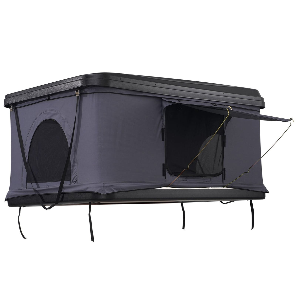 Rooftop Tent Hard Shell, Naturnest Rooftop Tent Hardshell for 2-3 Person, Hard Shell Roof Top Tent with Telescopic Ladder Thick Mattress, Waterproof Windproof for Jeep SUV Van Pickup Truck