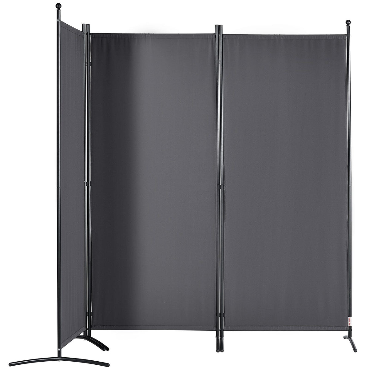 Room Divider, 6.1 ft Room Dividers and Folding Privacy Screens (3-panel), Fabric Partition Room Dividers for Office, Bedroom, Dining Room, Study, Freestanding, Dark Gray