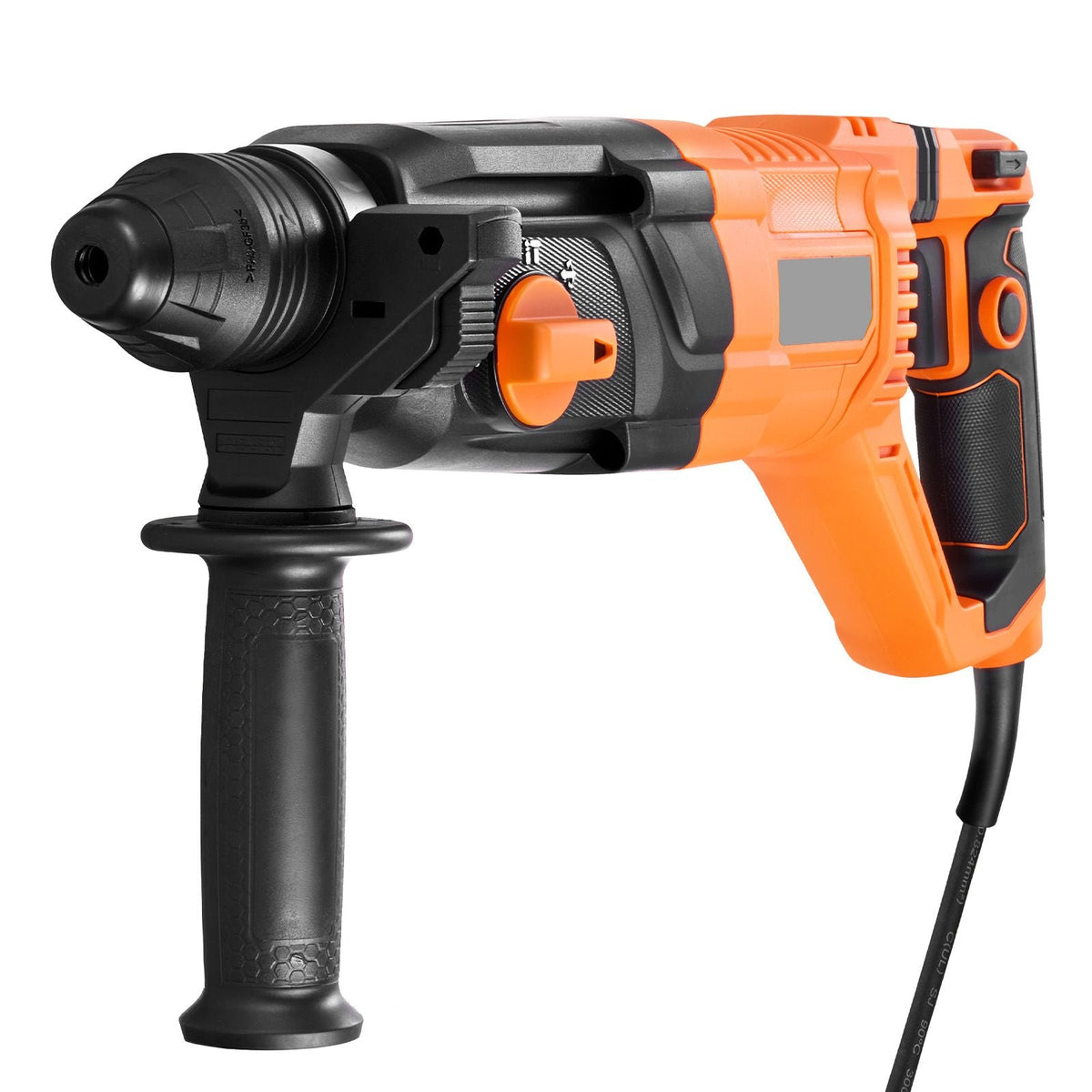 Rotary Hammer Drill, 1-1/8 in SDS-Plus Electric Corded Heavy Duty Rotary Hammer, 4 Functions, Including 3 Drill Bits, Flat Chisel, Pointed Chisel, and Carrying Case, for Concrete and Masonry