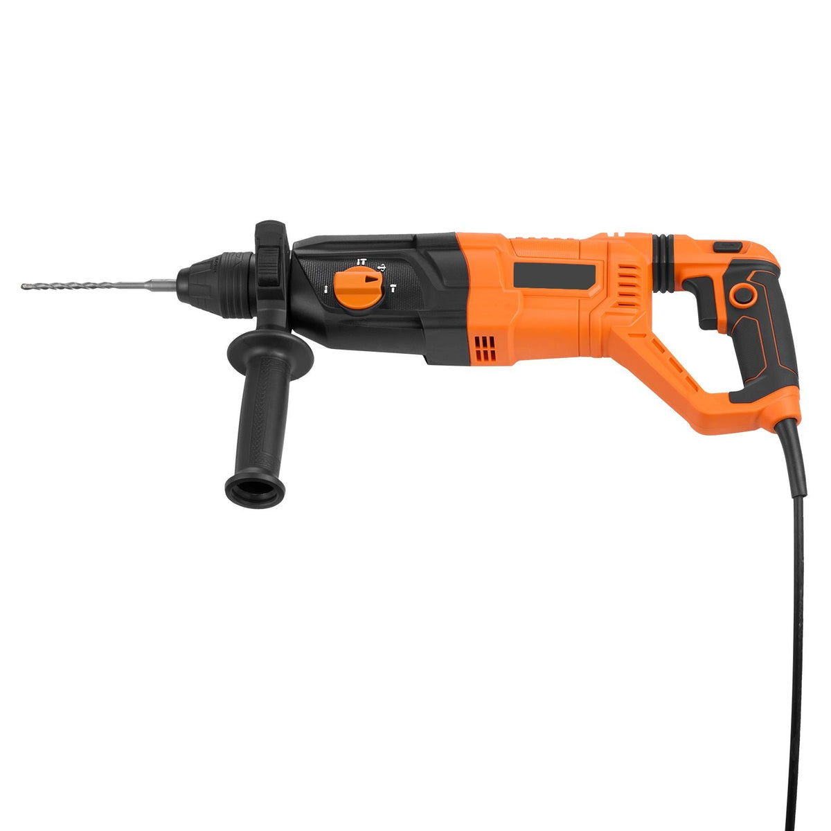 Rotary Hammer Drill, 1-1/8 in SDS-Plus Electric Corded Heavy Duty Rotary Hammer, 4 Functions, Including 3 Drill Bits, Flat Chisel, Pointed Chisel, and Carrying Case, for Concrete and Masonry