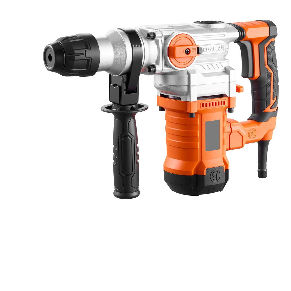 Rotary Hammer Drill, 1-1/8 in SDS-Plus Electric Corded Heavy Duty Rotary Hammer, Including 3 Drill Bits, Flat Chisel, Pointed Chisel, Grease, Brush, and Carrying Case, for Concrete and Masonry