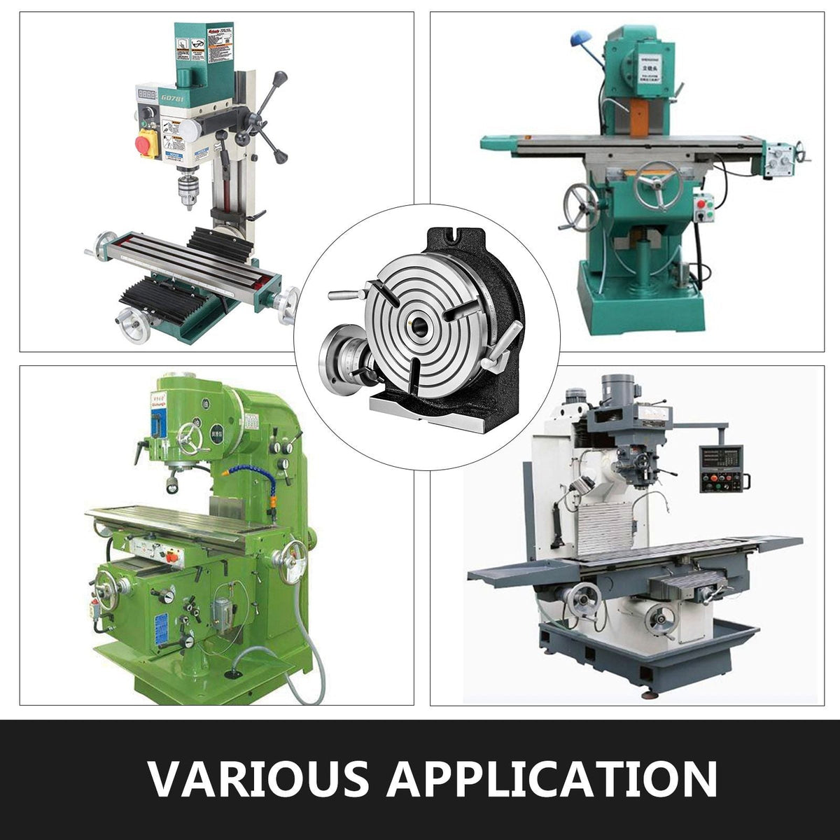 Rotary Table 8 Inch/200 MM Horizontal Vertical Rotary Table 3-Slot Rotary Table for Milling Machine MT-3 Rotary Table for Milling 360 Degrees Precision Rotary Table