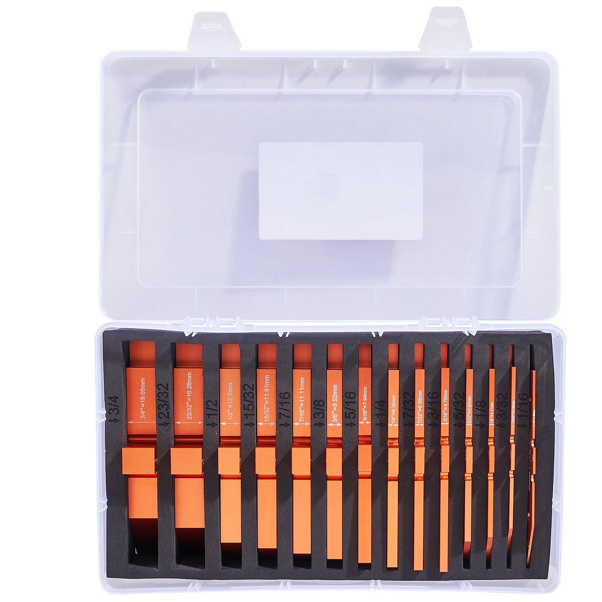 Router Table Adjustment Bars, 14-piece Set, Durable Aluminum Construction Blocks for Measuring Depths, Heights, and Angles, Includes Engraved Measurements and Carrying Case, Ideal for Router