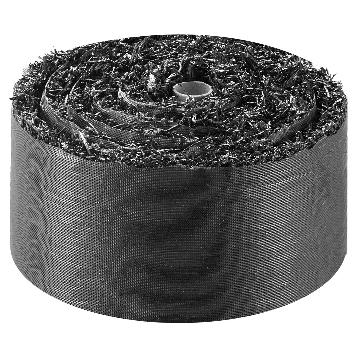 Rubber Mulch Mat Roll, 4 Rolls 120 x 4.5 in, Recycled Rubber Permanent Mulch Edging Border, Natural-Looking Flower Barrier with Stakes, 0.5 in Thick Cuttable Garden Edgings for Landscaping