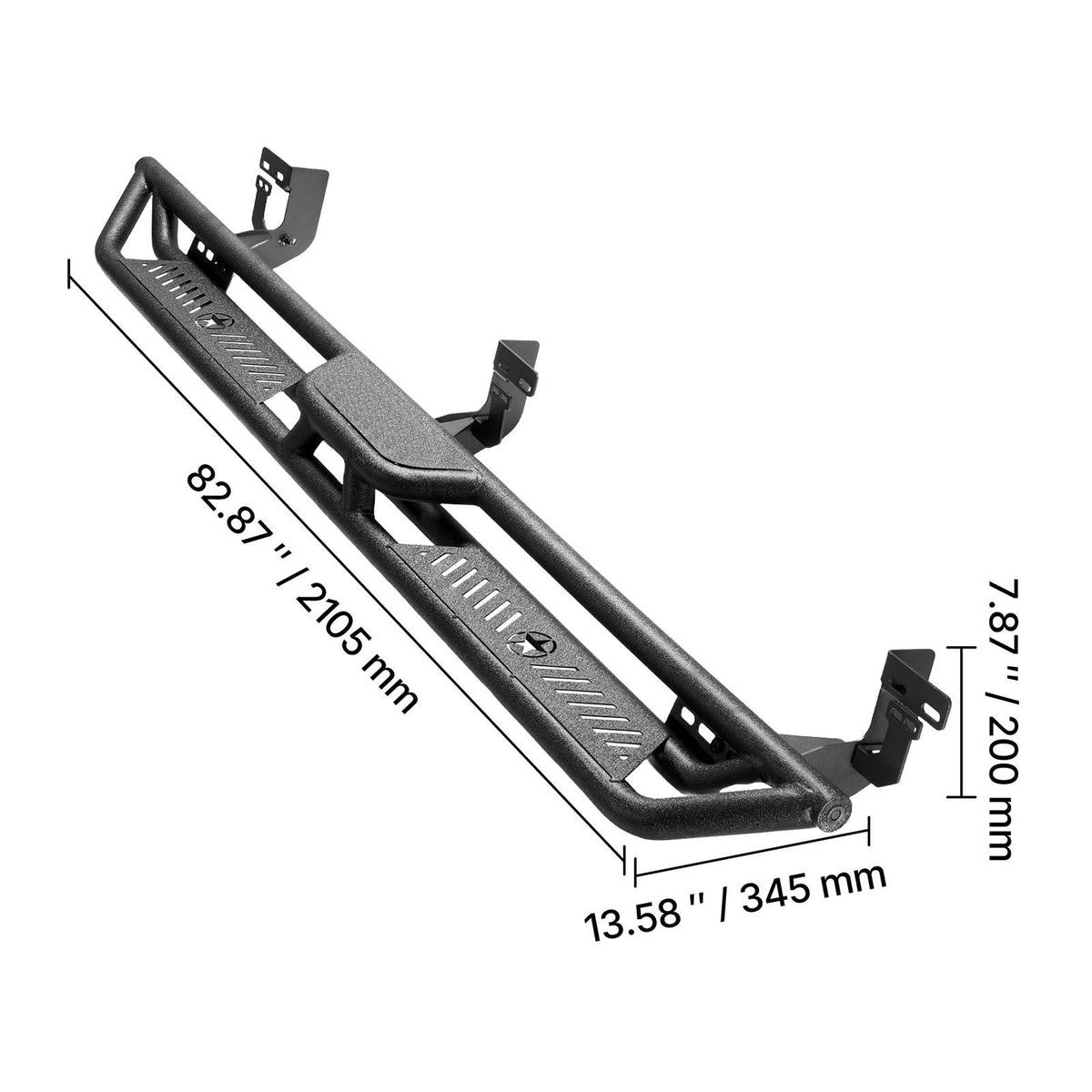 Running Boards, 6 Inches Side Steps Compatible with 2009-2018 Dodge Ram 1500 Crew Cab, 2010-2025 Dodge Ram 2500 3500 Crew Cab(Not Fit 2019-2025 Ram 1500 New Body), 550 lbs Load Capacity