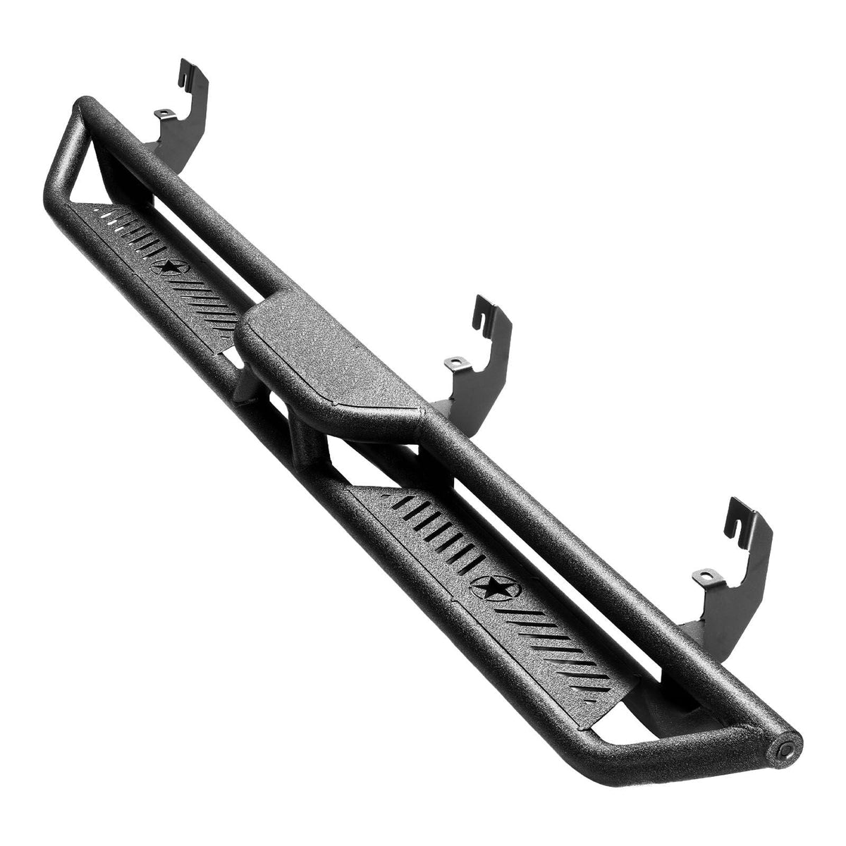 Running Boards, 6 Inches Side Steps Compatible with 2015-2025 Chevy Colorado/GMC Canyon Crew Cab, Black Carbon Steel Nerf Bars, 550 lbs Load Capacity, Non-Slip Hollow Surface Rustproof Coating