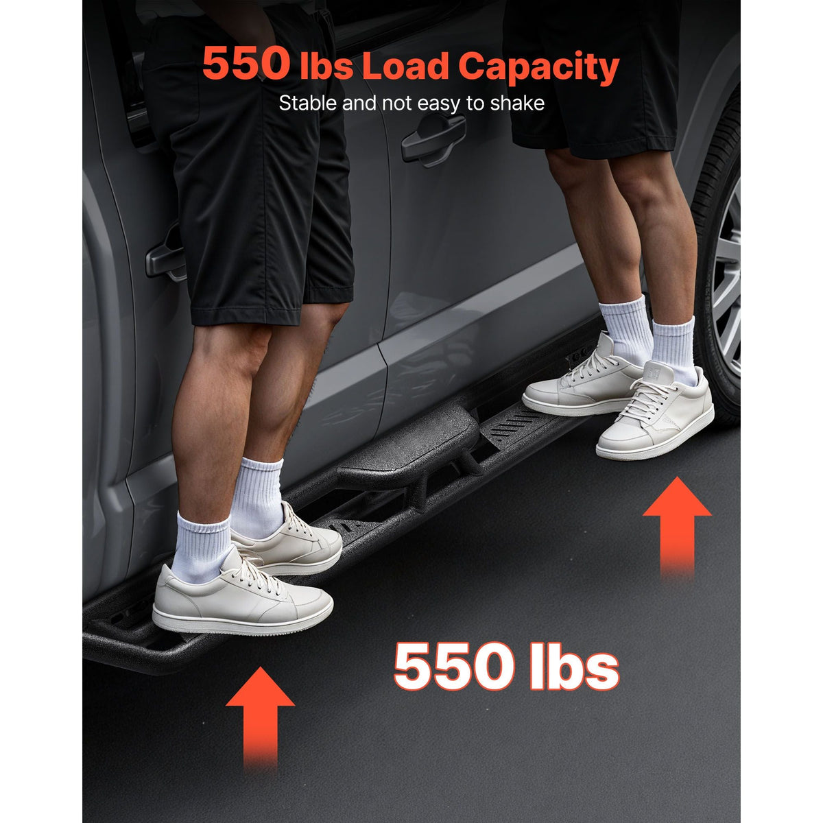 Running Boards, 6 Inches Side Steps Compatible with 2019-2025 Chevy Silverado/GMC Sierra 1500 Crew Cab, 2020-2025 Chevy Silverado/GMC Sierra 2500HD 3500HD Crew Cab, Black Carbon Steel Nerf Bars