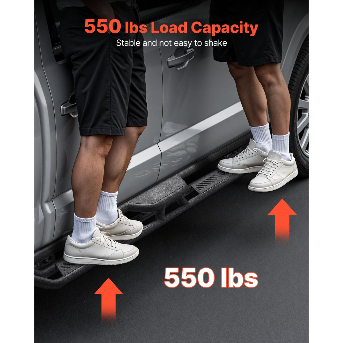 Running Boards, 6 Inches Side Steps Compatible with 2019-2025 Dodge Ram 1500 Crew Cab(Not Fit 2019-2025 1500 Classic), Black Carbon Steel Nerf Bars, 550 lbs Load Capacity