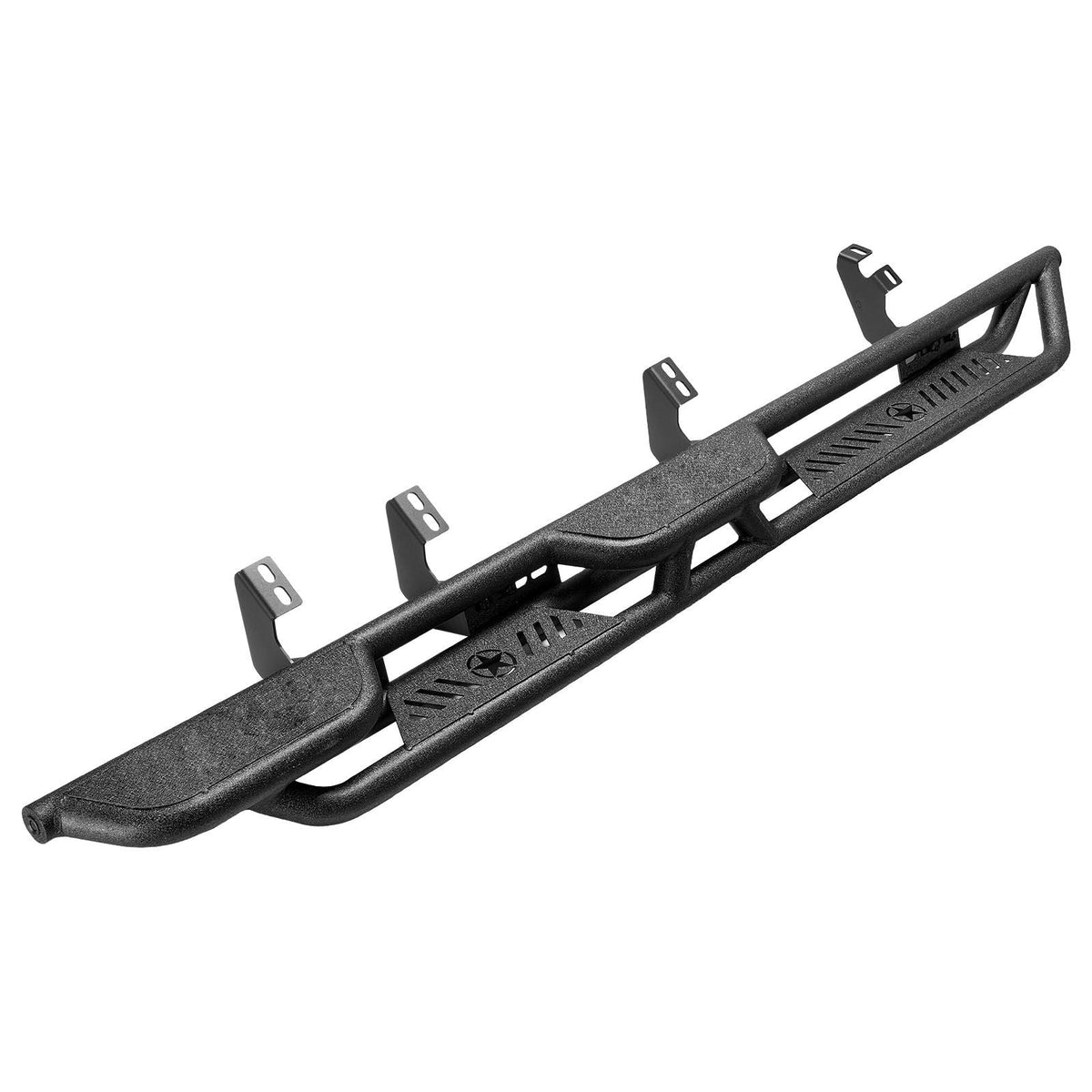 Running Boards, 6 Inches Side Steps Compatible with 2024-2025 Toyota Tacoma Double Cab, Black Carbon Steel Nerf Bars, 550 lbs Load Capacity, Wide Non-Slip Hollow Surface with Rustproof Coating