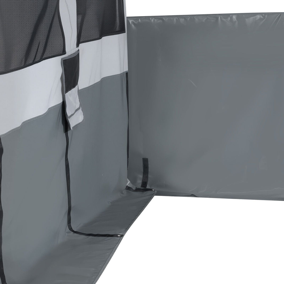 RV Awning Sun Shade Room - Compatible with 16 -17 ft Awnings, RV Awning Sun Shading Room with Door & Ventilated Mesh Windows, Sunproof & Windproof Three-Sided Enclosure Tent for RV Camping