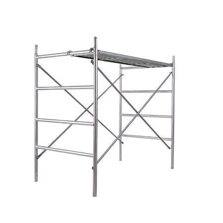 Scaffolding Cross Brace 6ft x 4ft, 4-Pack Solid Carbon Steel Scaffold Cross Supports, X-Shaped Scaffolding Safety Accessory with Rust-Proof & Corrosion-Proof Galvanized Surface, Silver