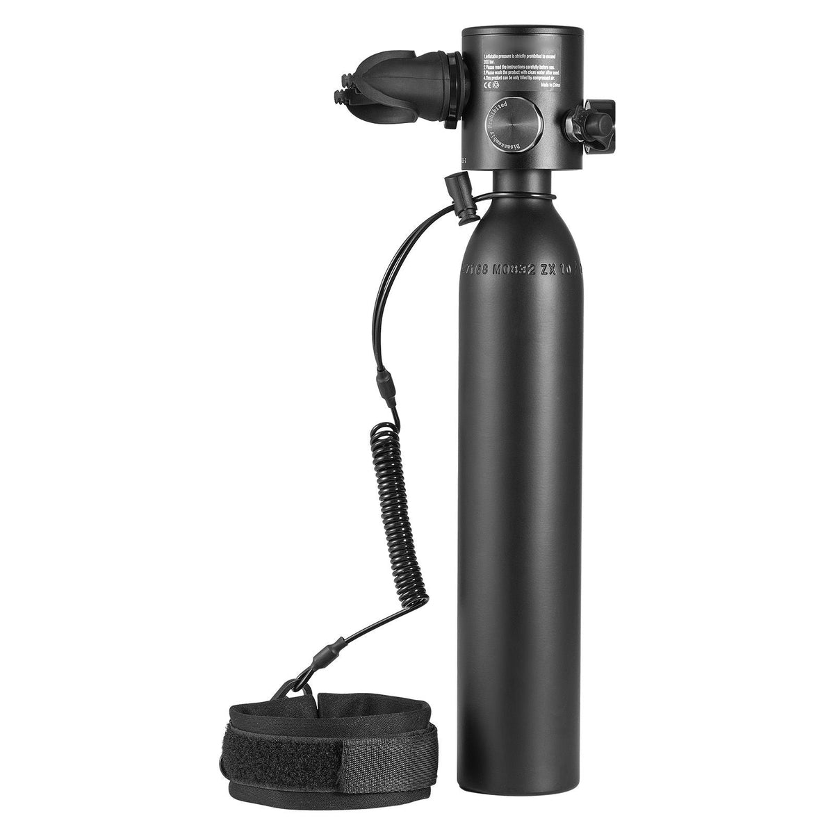 Scuba Tank, 0.5L Portable Diving Tank, Diving Oxygen Cylinder Support 5-10 Minutes Underwater Breathing, 32.81 ft Diving Depth, Refillable Snorkel Air Tank Kit for Underwater Exploration Rescue