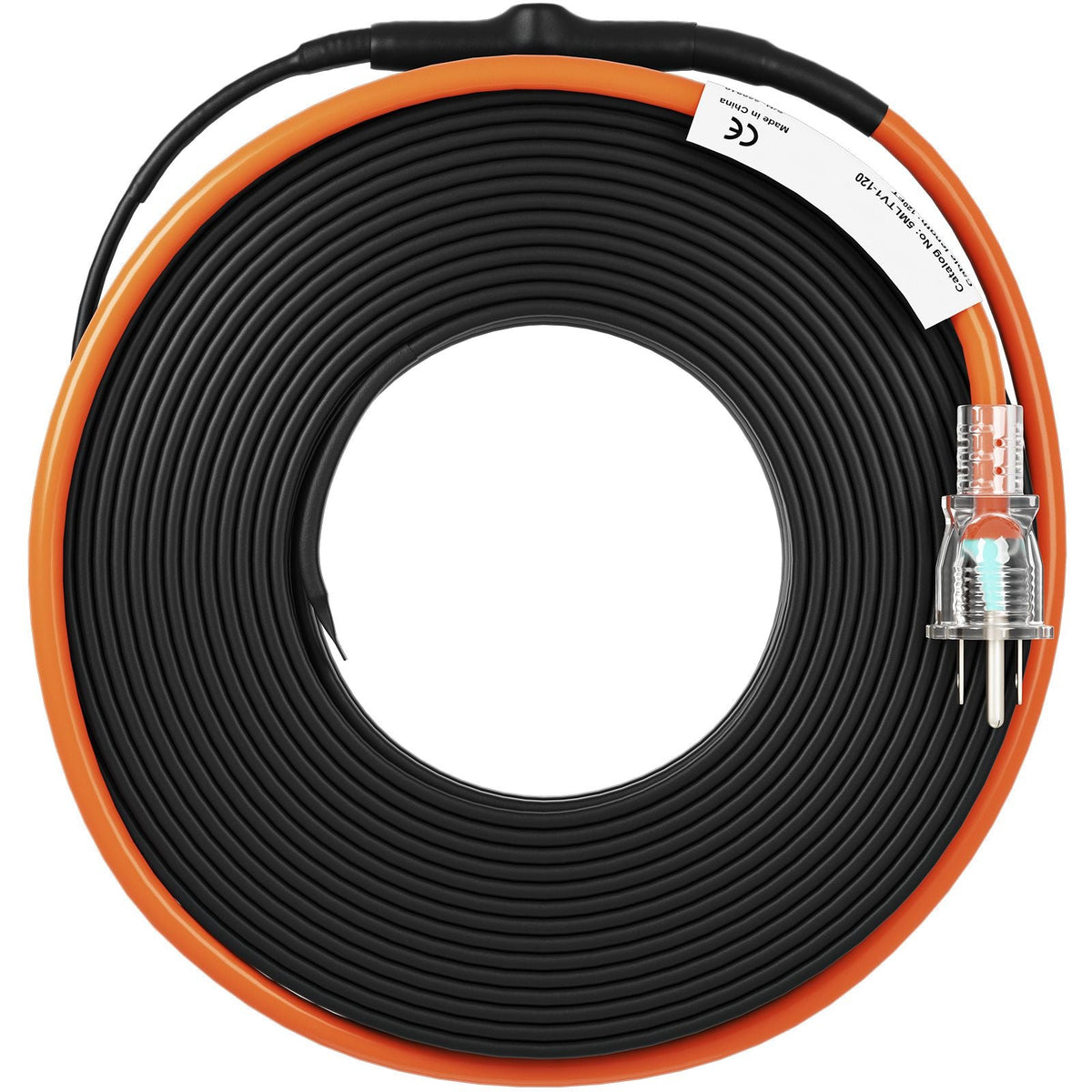 Self-Regulating Pipe Heating Cable, 120-feet 5W/ft Heat Tape for Pipes Freeze Protection, Protects PVC Hose, Metal and Plastic Pipe from Freezing, 120V