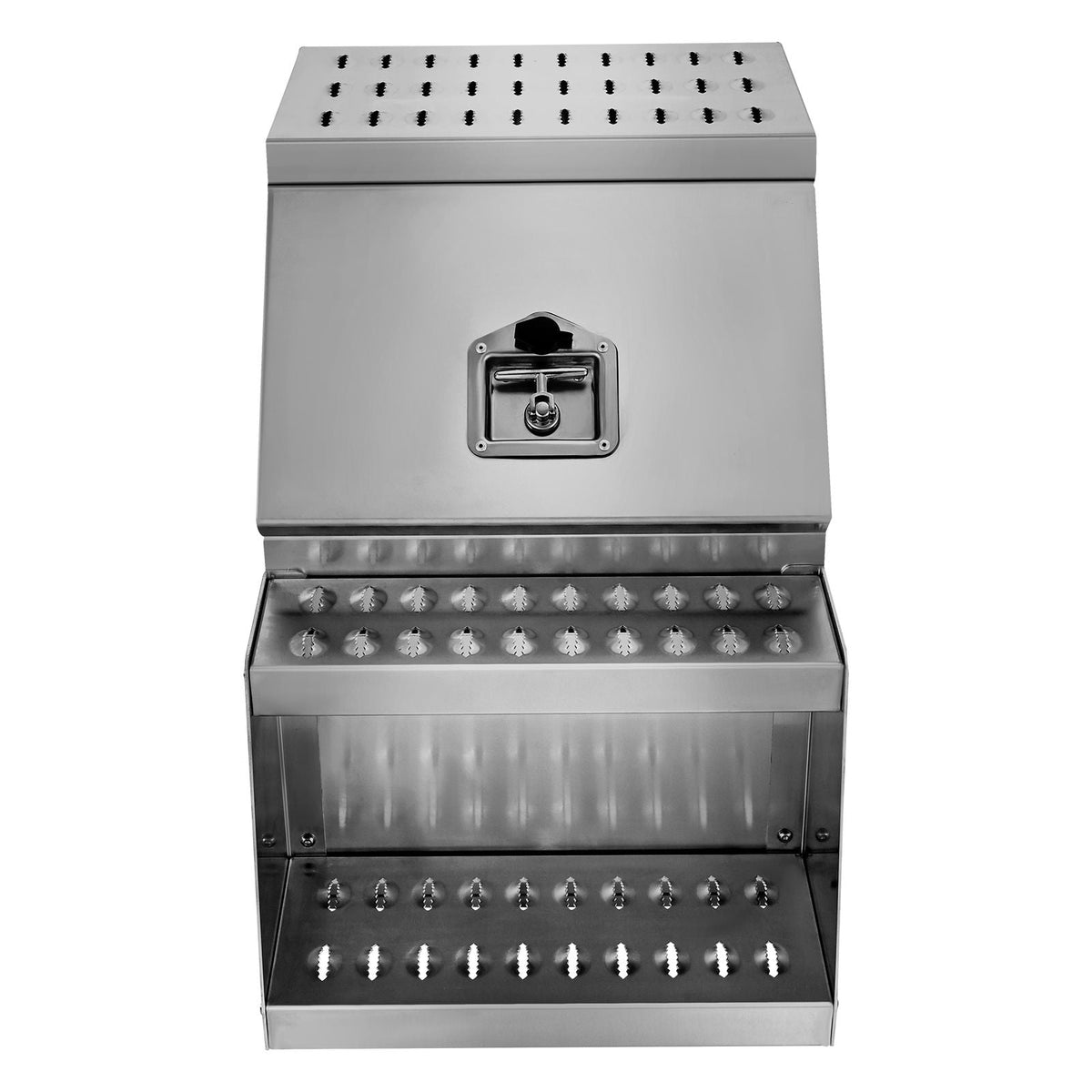 Semi-Truck Step Tool Box, 18" x 27.5" x 25.4" Heavy Duty Aluminum Toolbox Side Mount, Waterproof Side Storage Saddle Step Box with T-Handle Lock & Keys for Semi Trucks, Flatbed Trailers
